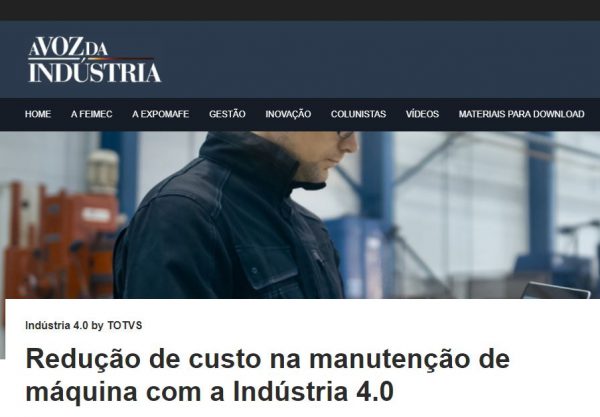 Recorte matéria A Voz da Indústria